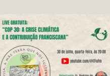 Live “COP 30: a crise climática a contribuição franciscana”